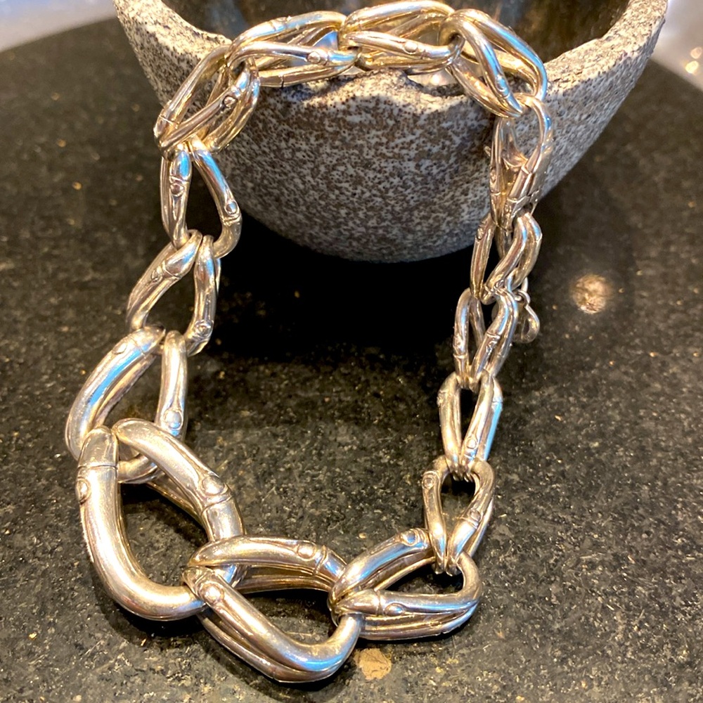 John Hardy Bamboo Silver Graduated
Link Bracelet